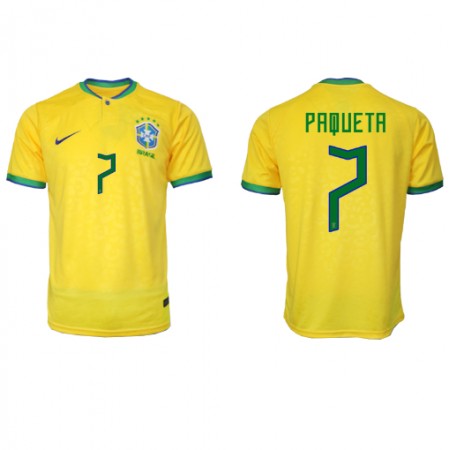 Goedkope Brazilië Lucas Paqueta 7 Thuisshirt World Cup 2022 Goedkope Brazilië Lucas Paqueta 7 Thuisshirt World Cup 2022